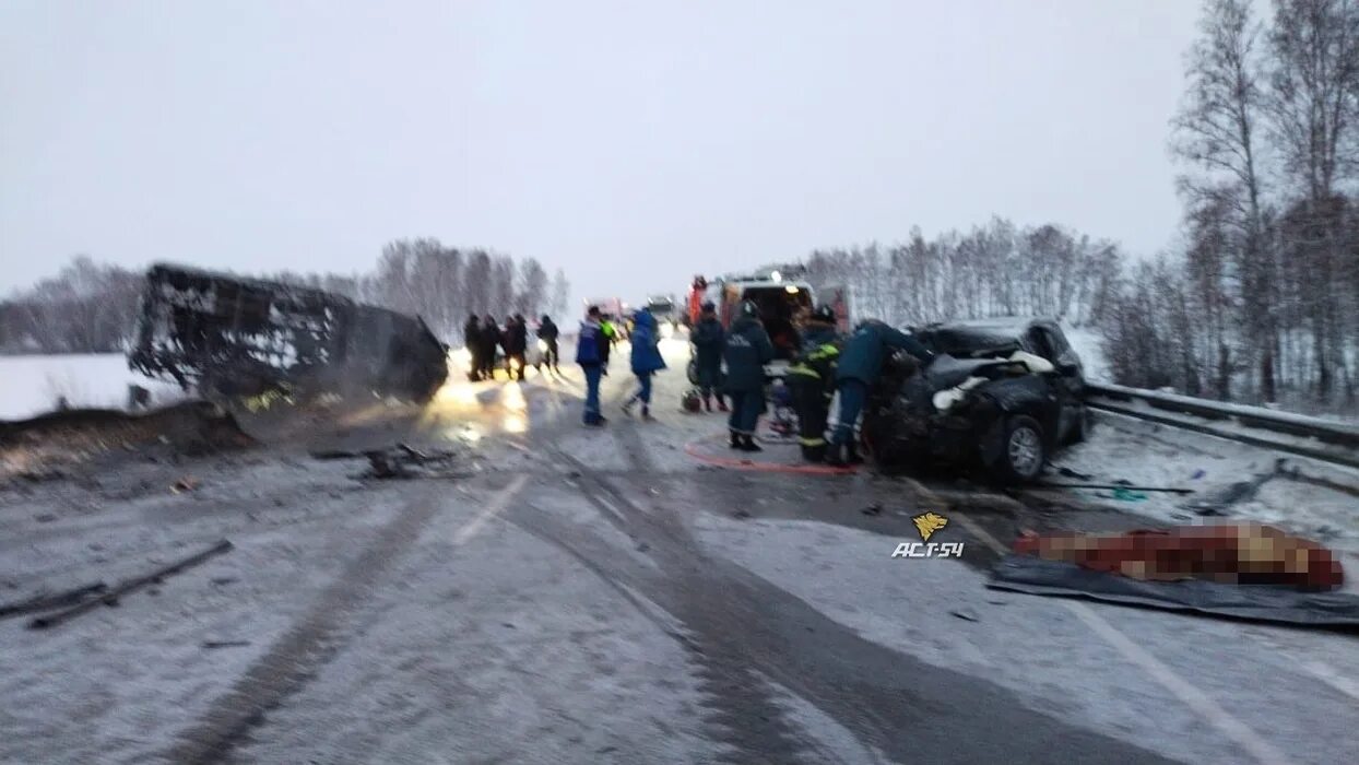 Авария под Новосибирском. Авария на севере Новосибирской.