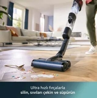 Islak süpürme yeteneği sayesinde, sert zeminler üzerindeki toz, kir, leke v...