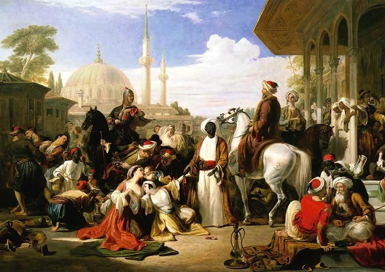 Невольничьи рынки в Османской империи. Османская Империя 1461. Невольничий рынок в Стамбуле при Сулеймане.