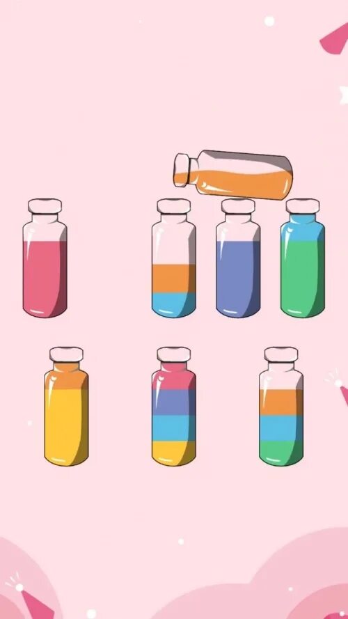 Игра цветные бутылочки. Цветное переливание жидкостей. Сортировка воды. Головоломки с переливанием воды. Игра с цветными колбами.