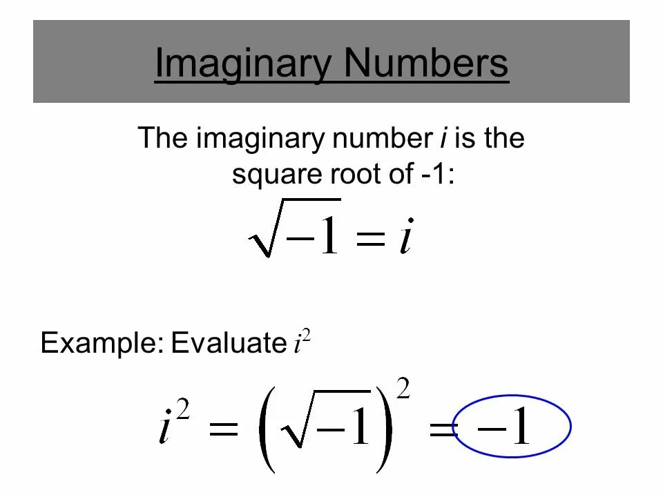 Imaginary number. Imaginary number