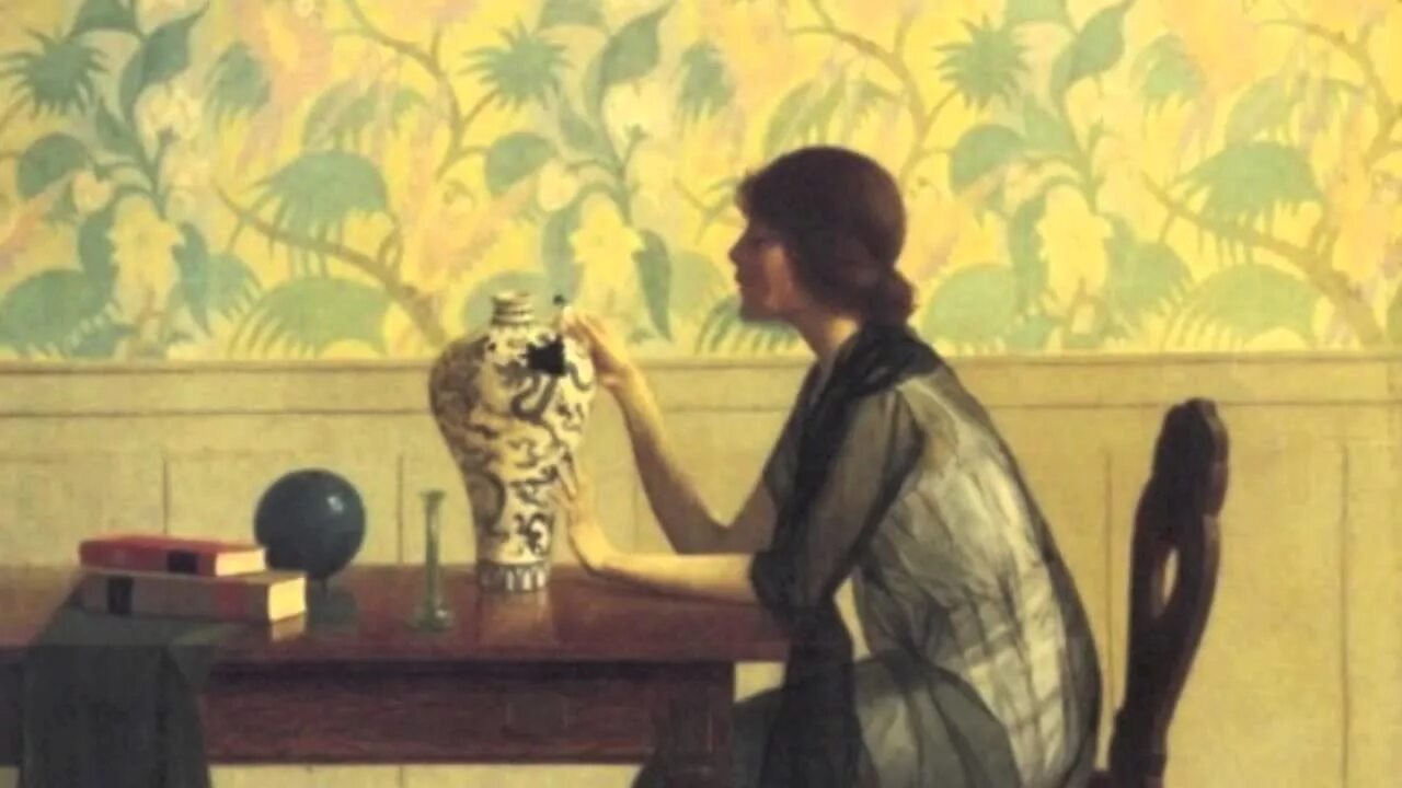 Художник Harry Wilson Watrous. Harry Wilson Watrous (1857-1940). Разбитая ваза в живописи. Женщина и ваза картина.