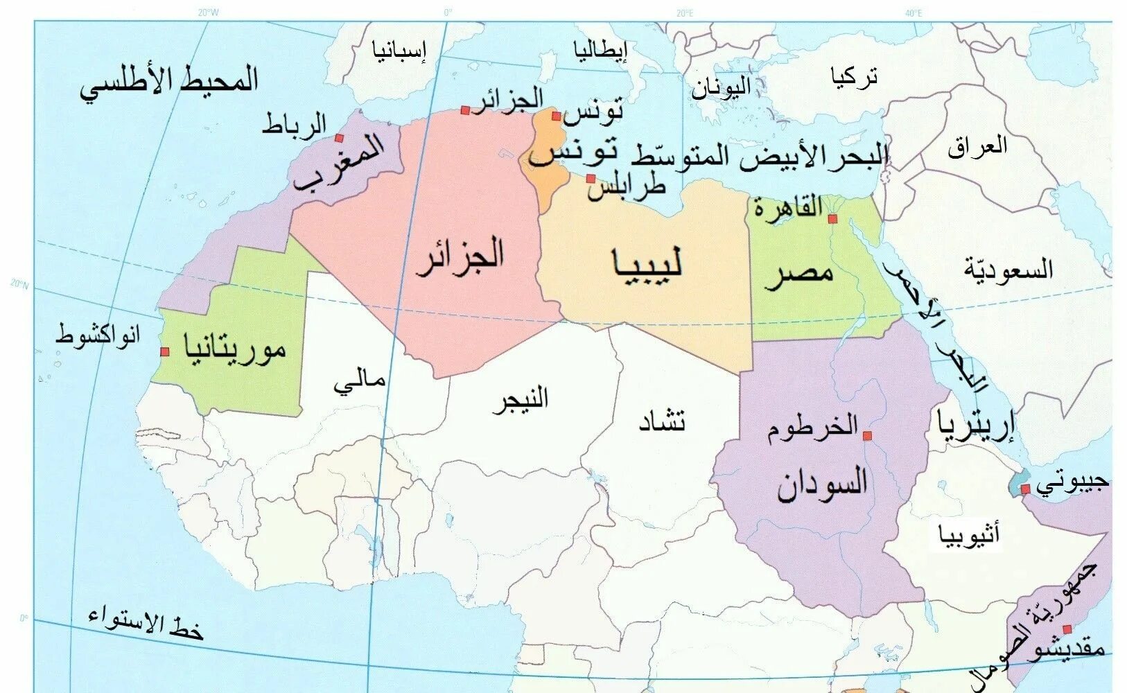 Арабский мир. Арабский мир карта.
