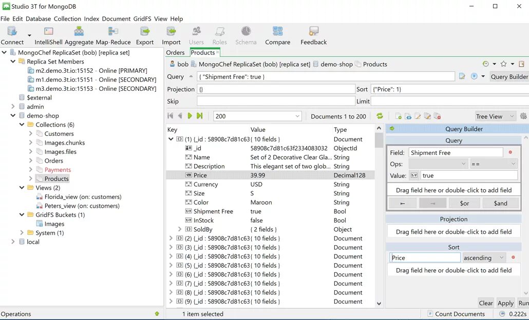 Mongodb add. Mongodb интерфейс. mongodb программа. studio 3t for mongodb. mongodb запросы.