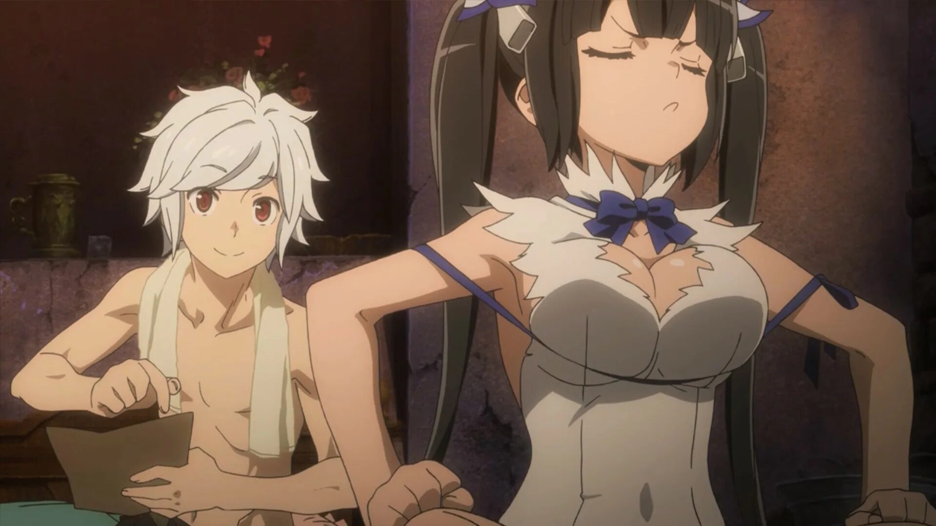 Danmachi белл и гестия. Подземная река неглинная. Тоннель фэнхошань. Данмачи аниме. Под землей я пойду.