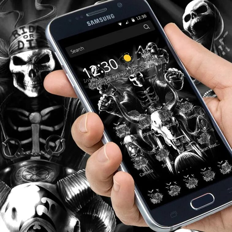 Темы на андроид мод. Черепа на андроид. темы на андроид skull. значок черепа на андроиде. подставка на экран телефона на андроид с черепами.