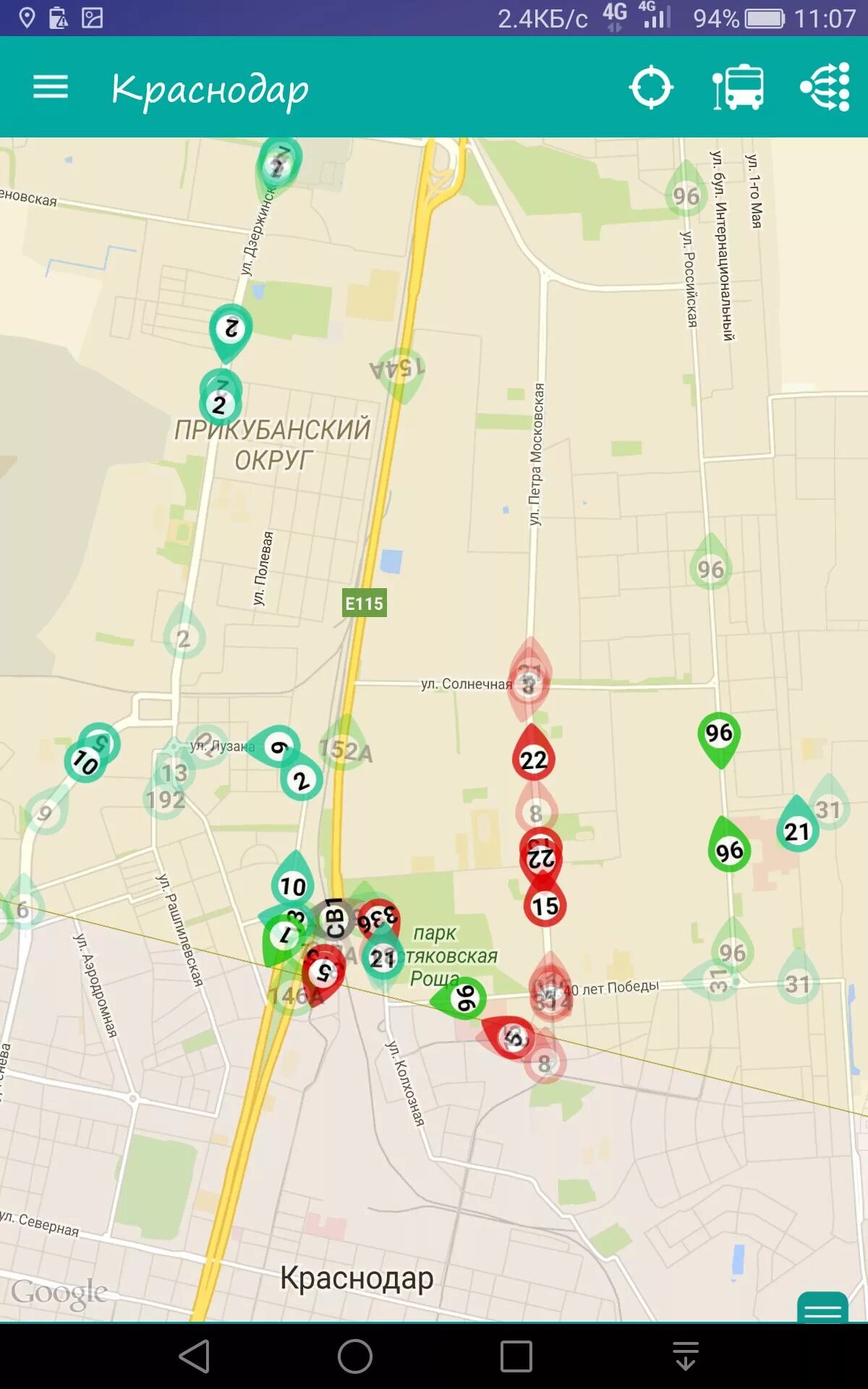 Приложение транспорт Краснодара. Транспорт Краснодар Скриншот.