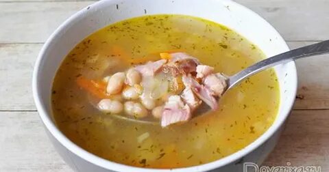 Гороховый суп с копченой куриной грудки