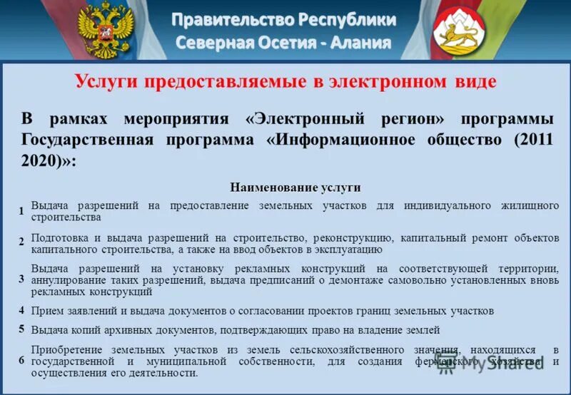 государственные программы северной осетии