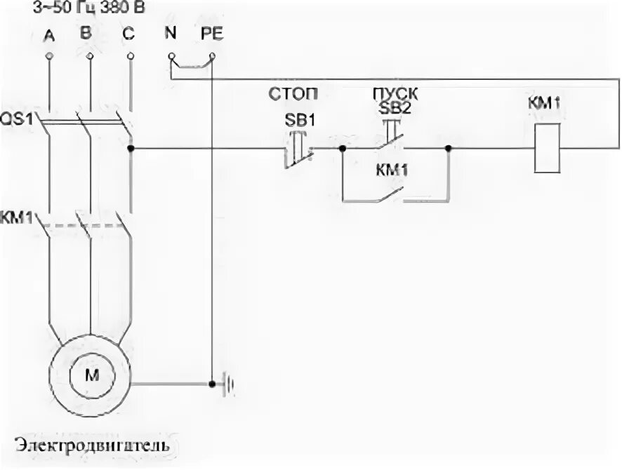 Магнитный пускатель на однолинейной схеме. Однолинейная электрическая схема магнитный пускатель. Однолинейная схема пуск стоп. Однолинейная схема пуска электродвигателя. Схема пуск стоп двигателя