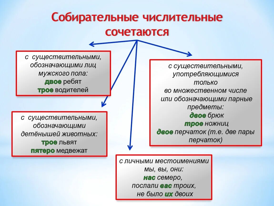 В каком имя существительное является подлежащим. Собирательниечислительные. Собирательное числительное. Собирателтьные чисоителтныц. Собирательные числительные примеры.