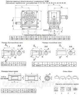 Редукторы технические характеристики