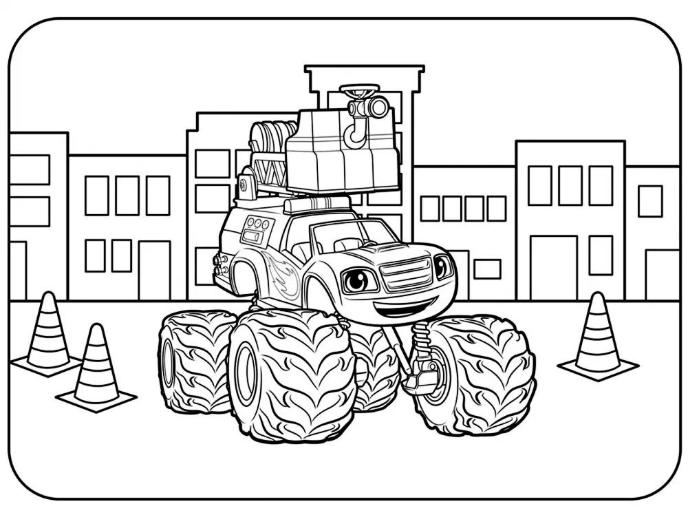 Вспыш раскраска распечатать бесплатно Explore the Exciting World of Blaze and The Monster Machine Coloring Pages
