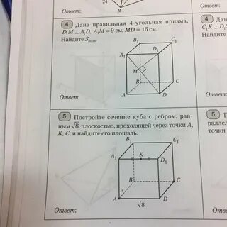 Высота четырехугольной призмы это