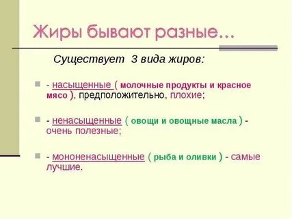 Какие жиры