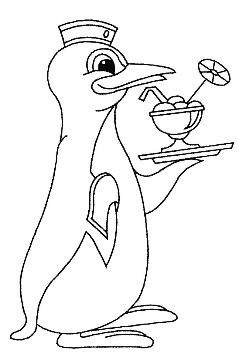 Пингвин раскраска для детей распечатать бесплатно Coloring page Penguin img 17600. Пингвин, Силуэтные проекты, Роспись чашек
