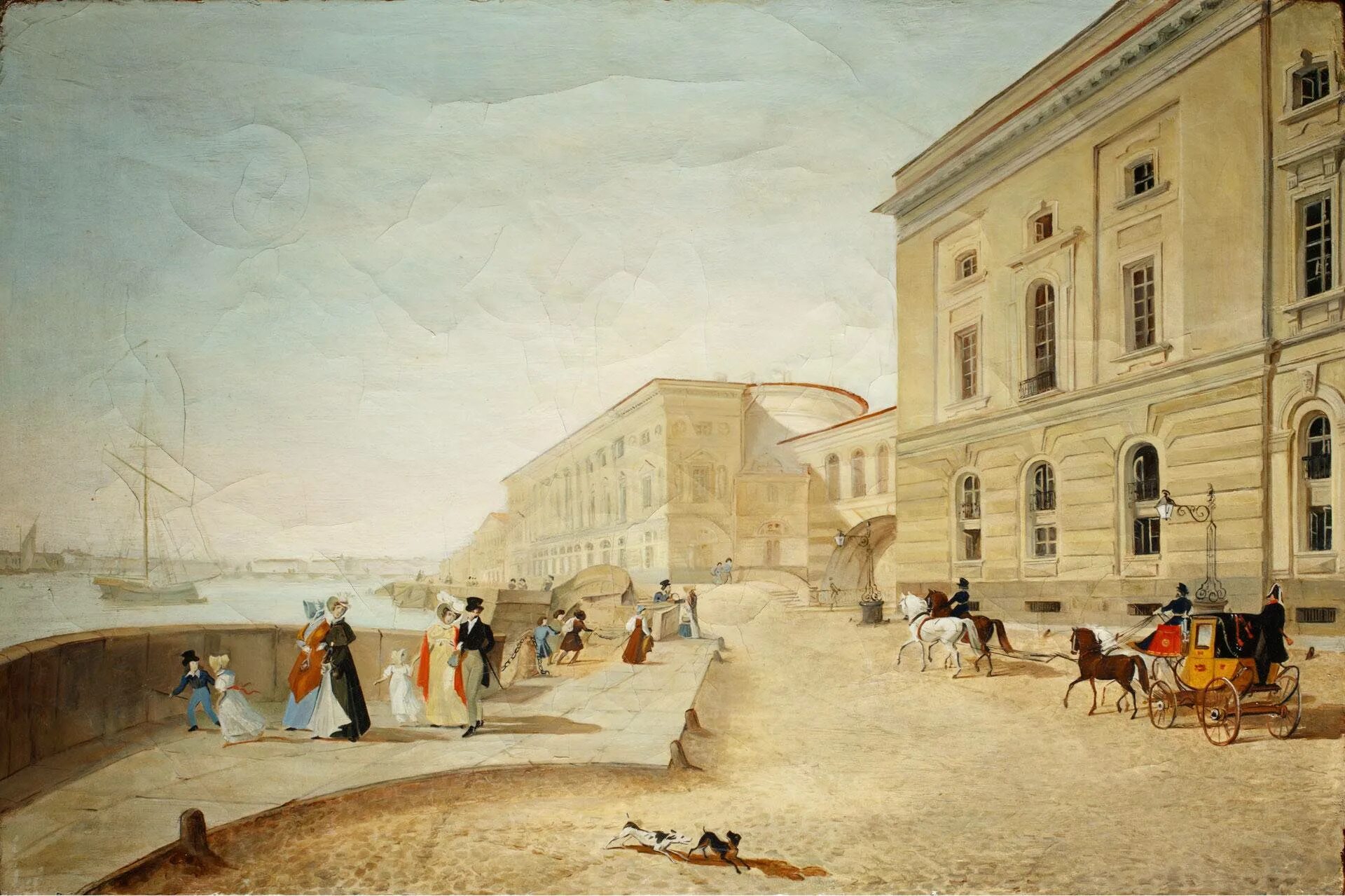 Эрмитажный театр в Санкт-Петербурге 19 век. Набережные 18 века