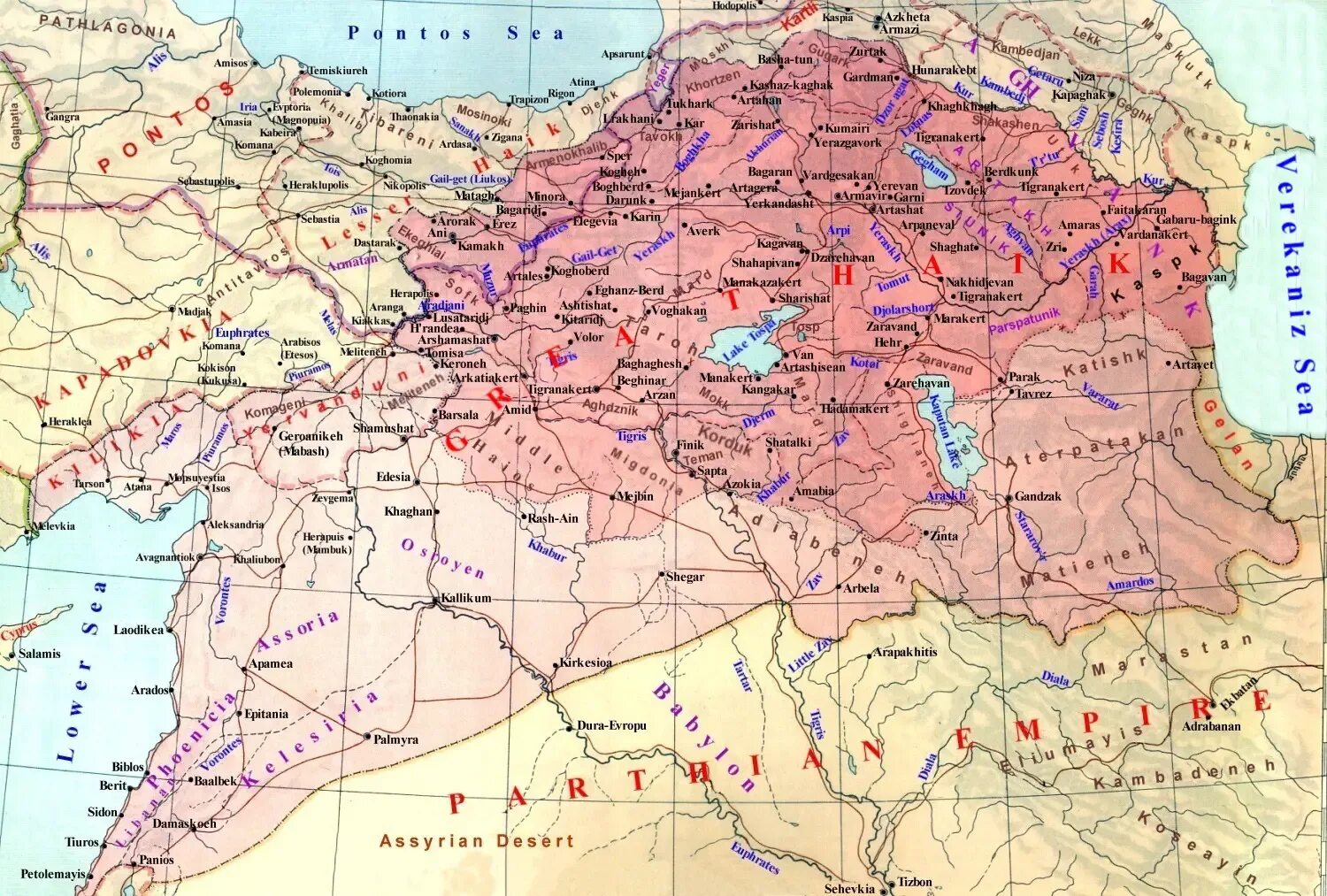 Древняя армения история. Территория древней Армении карта. Великая Армения 1 век. Карта древней Армении.