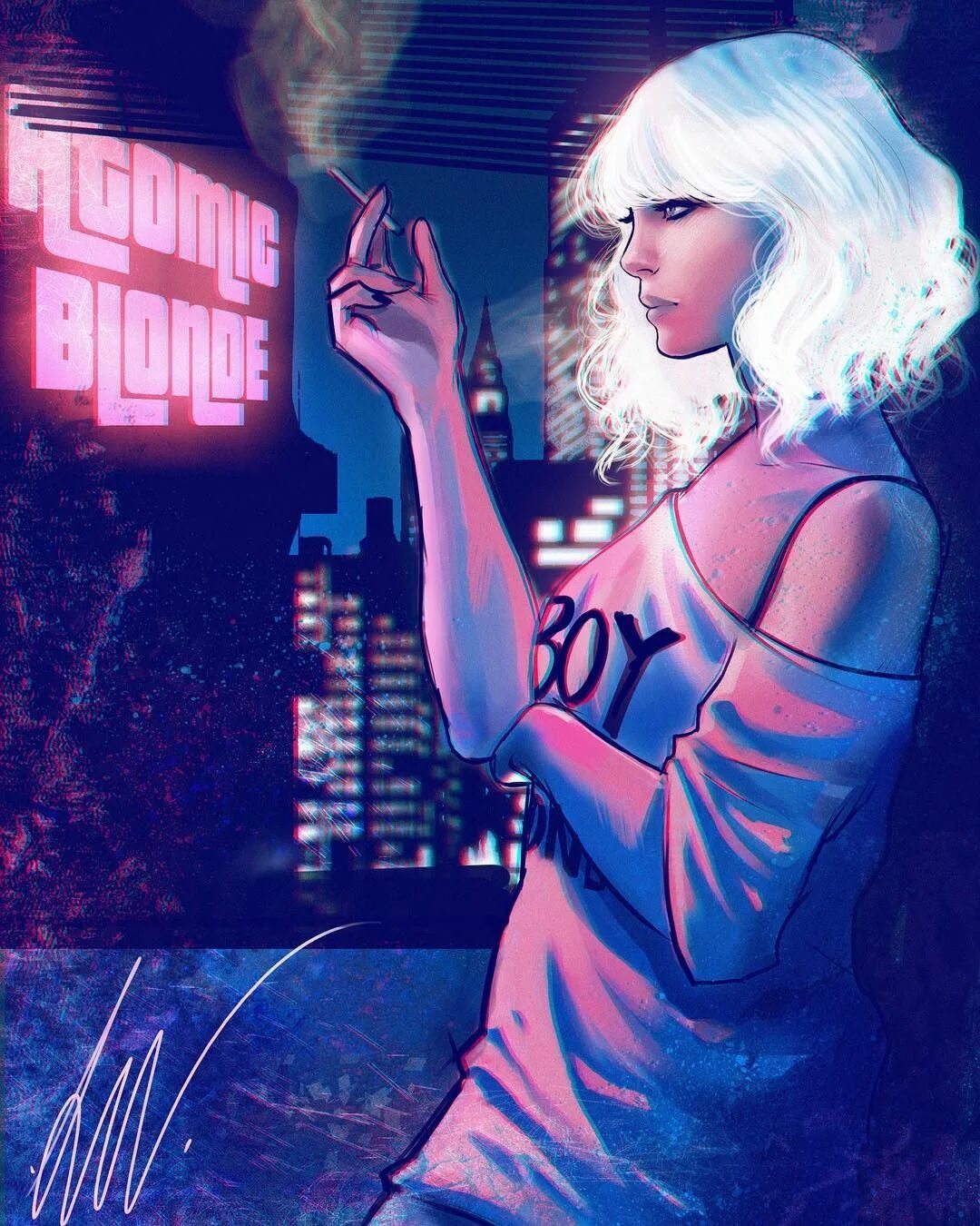 Atomic blonde. Шарлиз Терон взрывная блондинка. Atomic blonde Art. Взрывная блондинка арт.