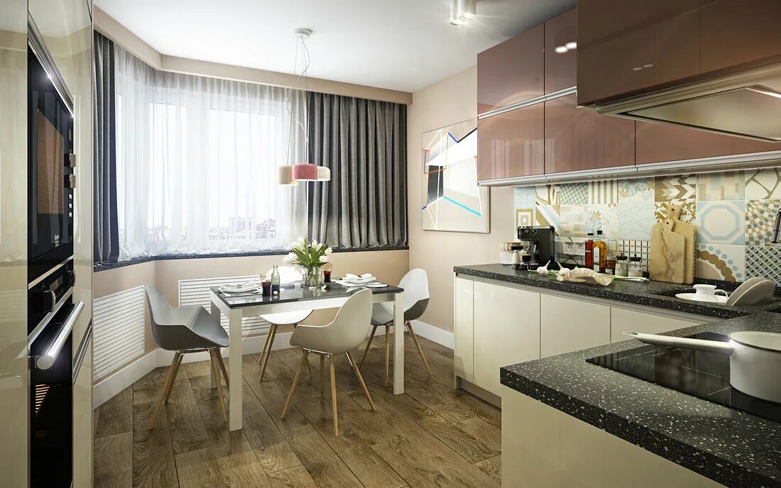 Квартиры в доме п44. Кухня с эркером п44т в трешке. планировка кухни п44т. кухня 13 кв.м п-44т. планировка кухни п44т с полуэркером.