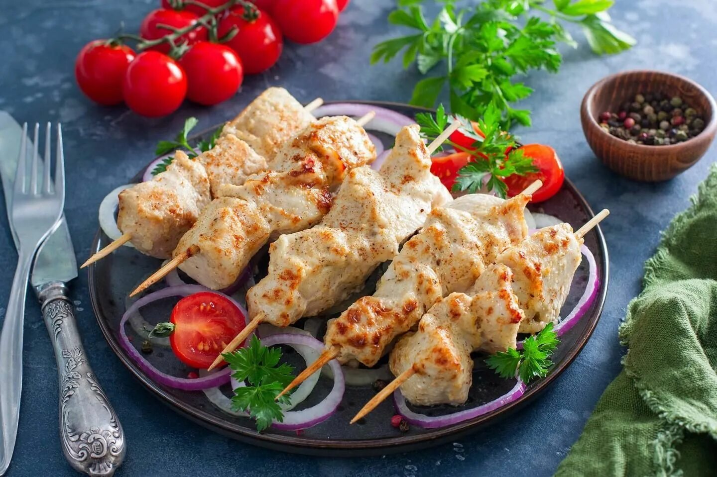 Шашлык на шпажках куриная грудка