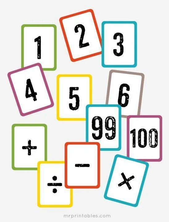 Printable cards. Карточки из математических наборов. Карточки математический язык. Numbers 1-100 Cards. Угадать число карточки.