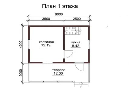 Каркасный дом 6 на 4 проект