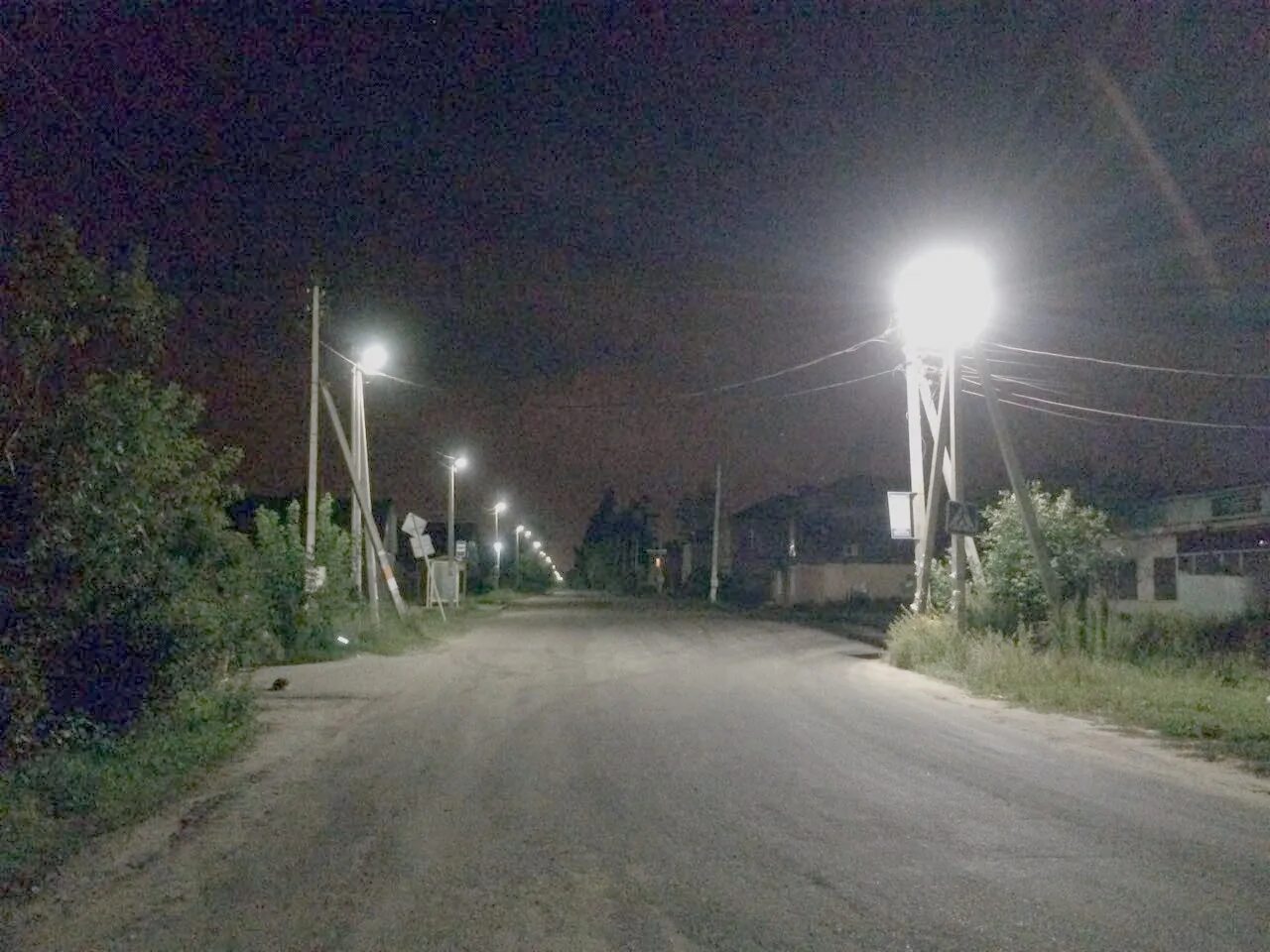 Деревня освещенная