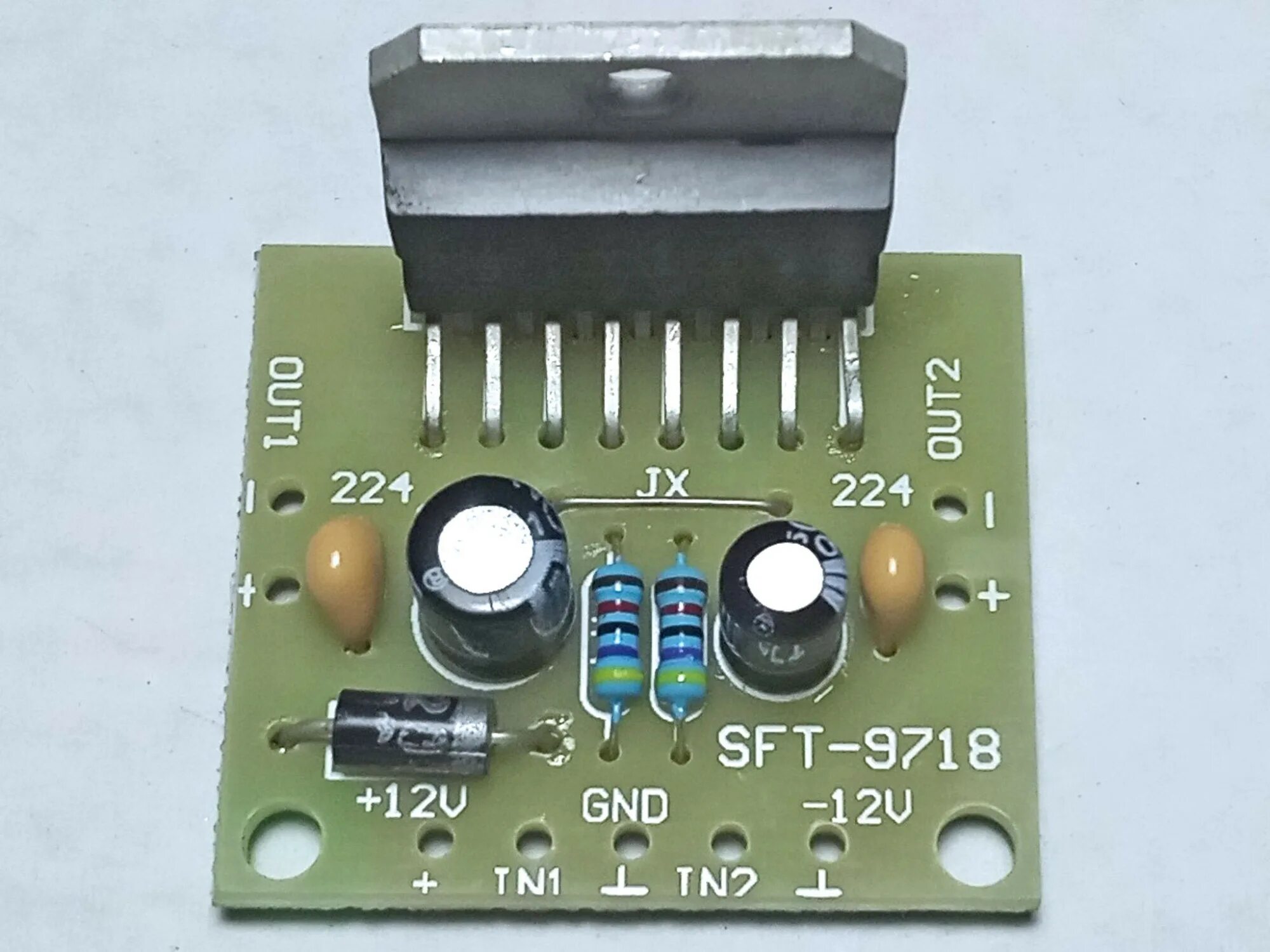 Схема платы усилителя звука sft 108 p TDA7297 15W + 15W Stereo Amplifier Kit