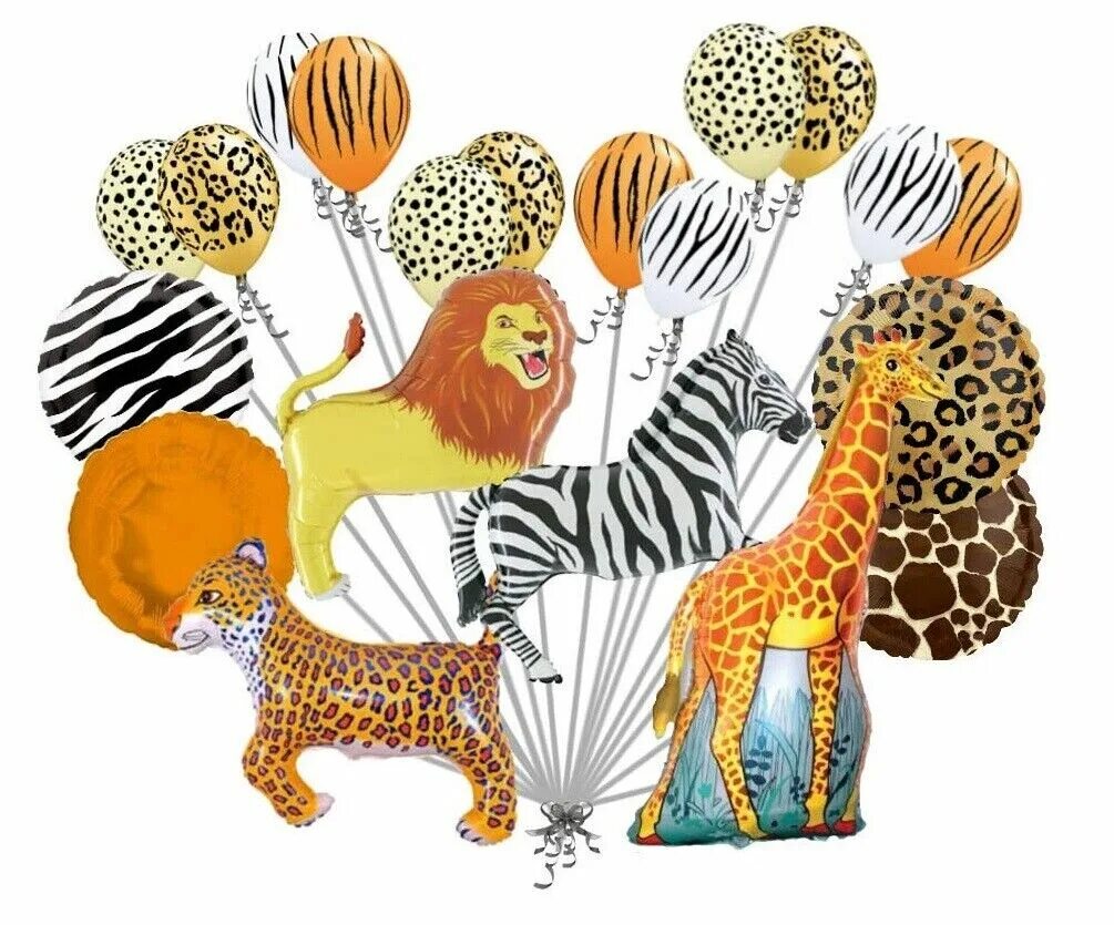 Лев тигр жираф. Жираф Зебра леопард. Воздушные шары в стиле Африки. Шары животные сафари. Воздушный шар в африканском стиле.