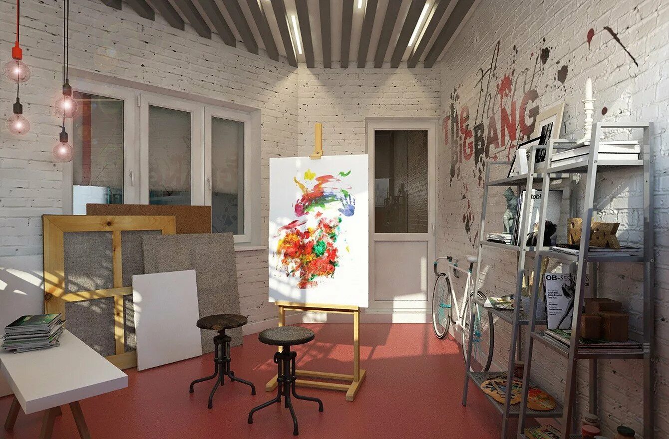 художественная студия интерьер. творческие мастерские интерьер. необычные креативные интерьер. студия креативного дизайна. современный интерьер творческой студии.