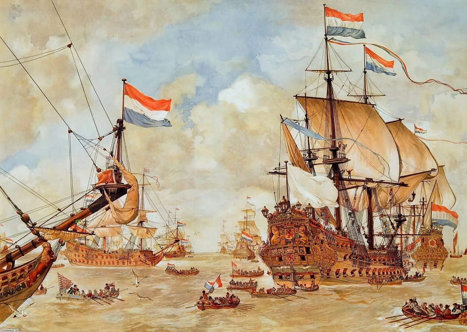 Нидерланды в xvi xvii. Флот Нидерландов 17 века. Ван де Вельде парусники 17 века. Флот Голландии. XVII век. Андрис Ван Эртфельт сражение испанского флота.