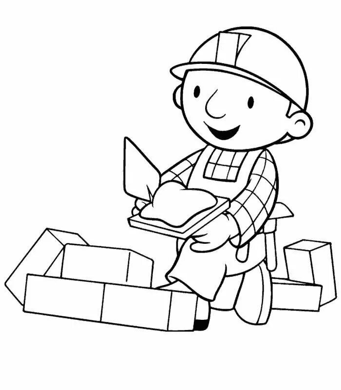 Плотник раскраска для детей. Строитель с молотком. Рисунок на тему профессия. Детский рисунок рабочего. Детский рисунок рабочего.