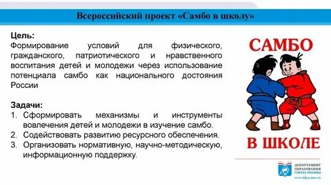 Проект самбо в школу