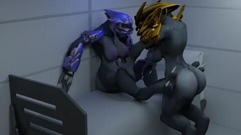 blender (software), hi res, alien, armor, ass, bed, big breasts, big butt, ...