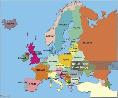 Political Map Of Europe In Vector Format High-Res Vector Graphic - Getty Images