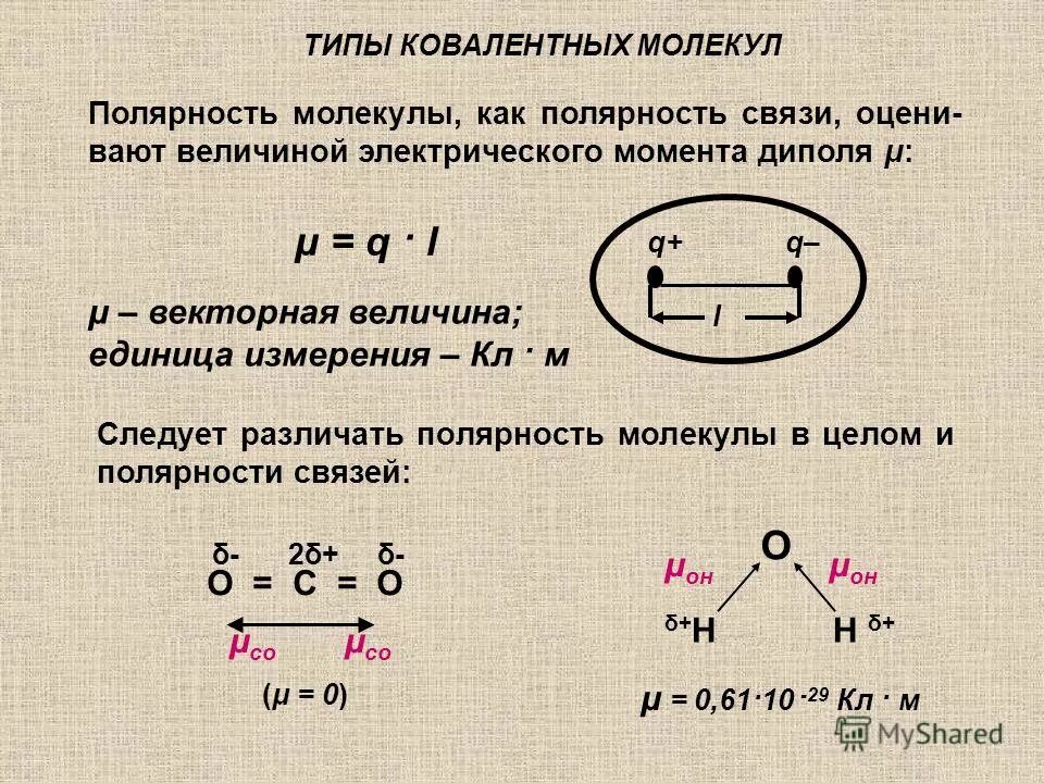 Виды полярности