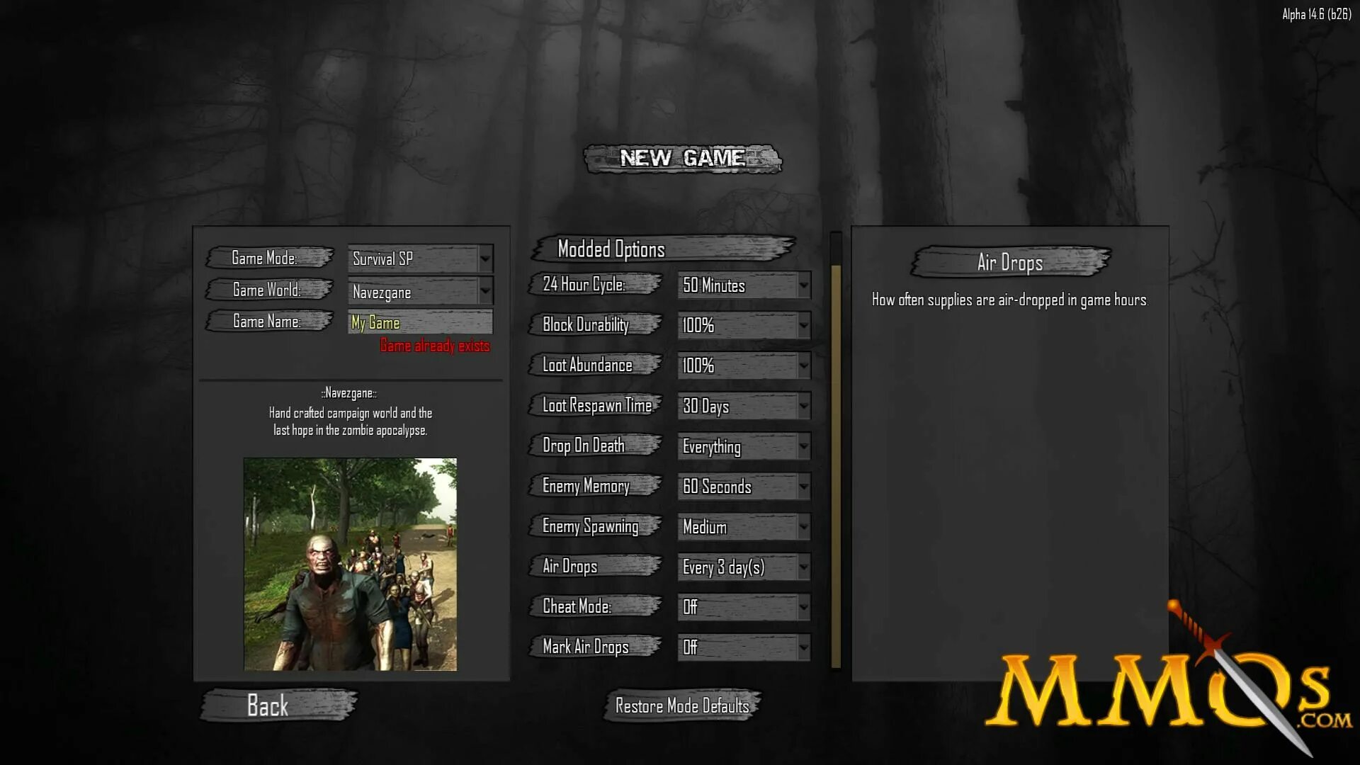 Как настроить 7 days to die. 7 days to die главное меню. настройки графики 7 days to die. меню настроек в играх.
