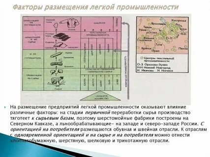 Пищевая промышленность факторы размещения