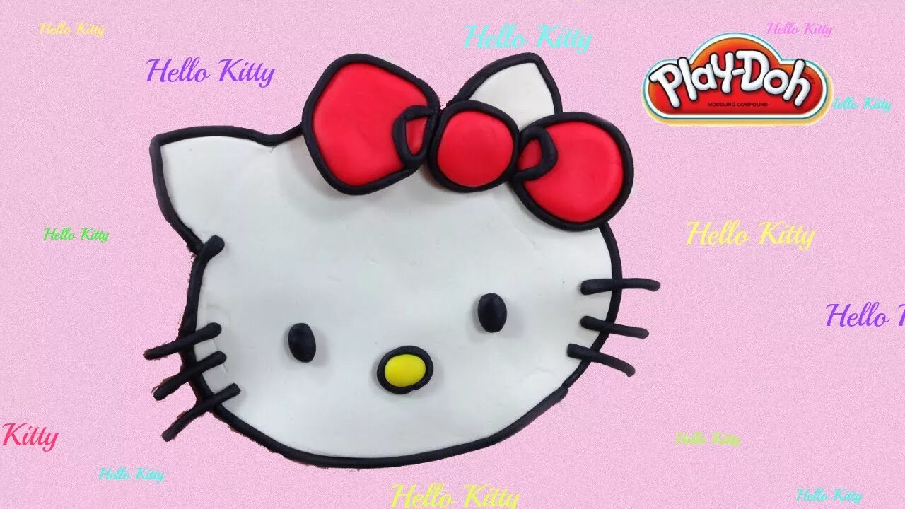 Китти из пластилина. Пластилин hello Kitty. Hello Kitty лепка. Хеллоу Китти из мягкого пластилина. Фигурки из пластилина хелол Китти.