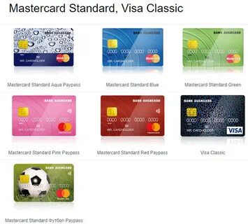 Mastercard виды карт