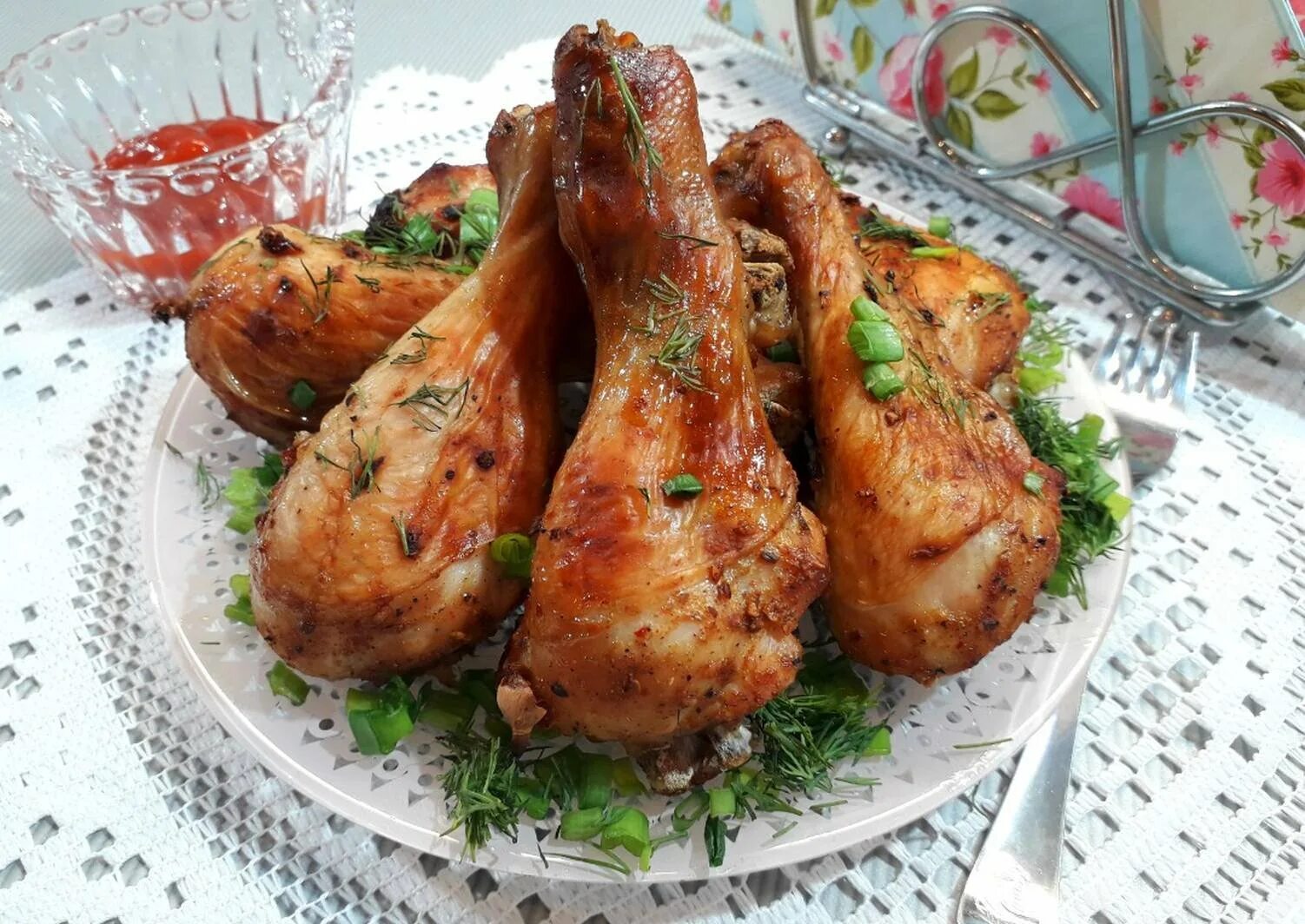 Приготовление куриной голени в духовке