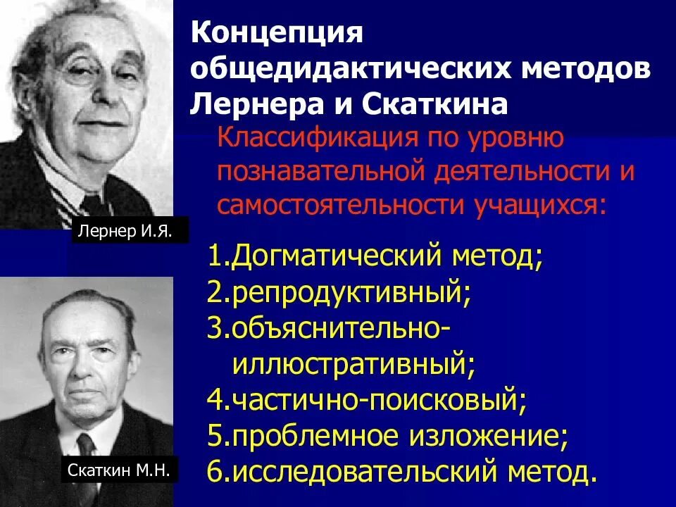 Классификация методов обучения скаткин. Классификация методов обучения скаткин