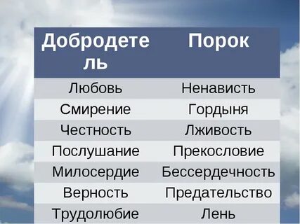 Порок пример