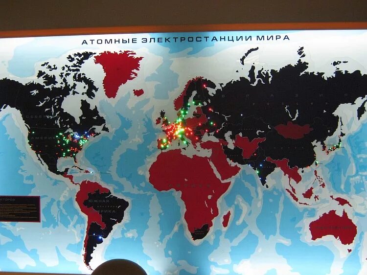Атомные станции в мире на карте. Аэс распространение