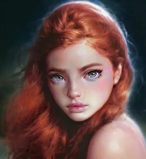 Red hair blue eyes
