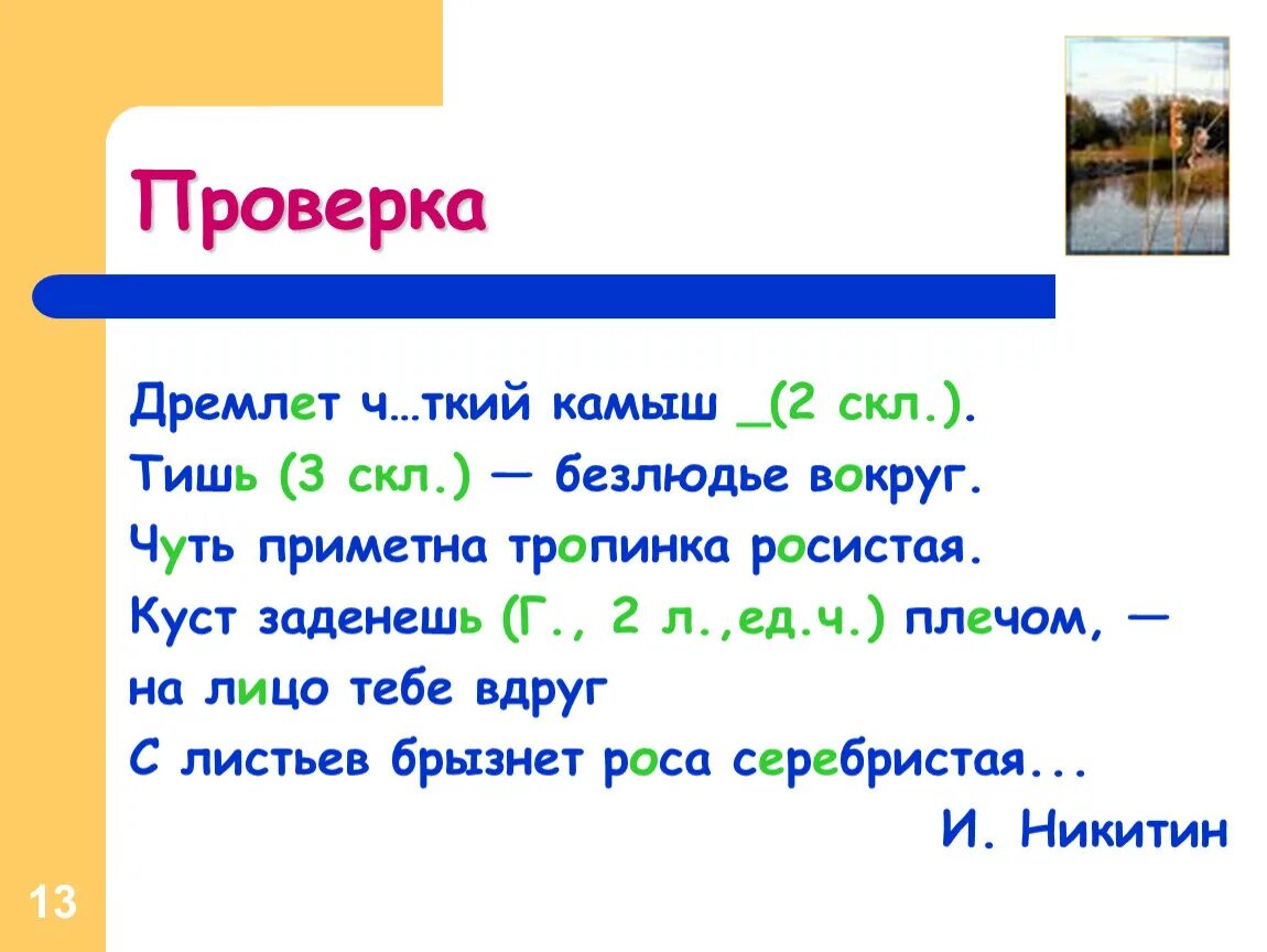 Окончание слова камышом. Дремлет чуткий камыш тишь безлюдье вокруг чуть приметна. Чуть приметна тропинка росистая. Дремлет проверочное слово. Как проверить слово вокруг.