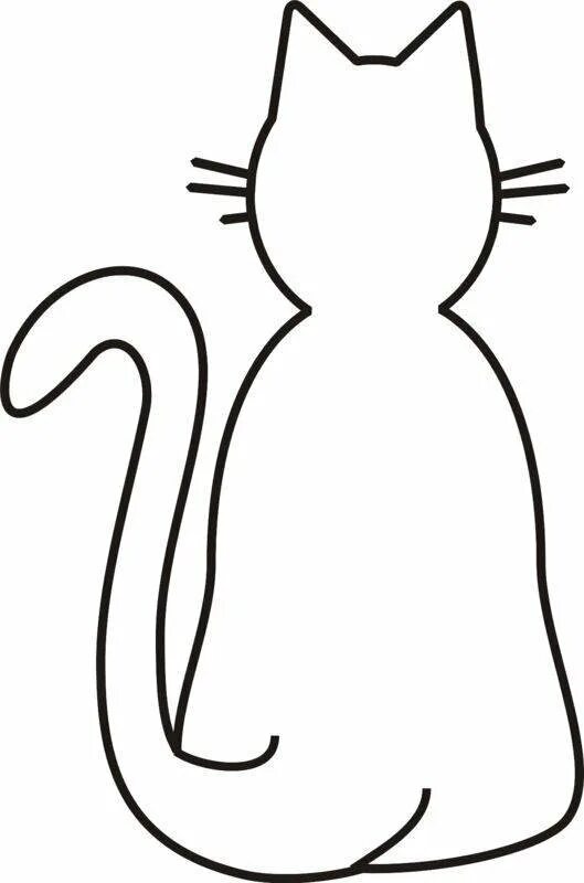 Кот шаблон. Аппликация кошка. кот контур. кошка шаблон для вырезания. контур кошки.