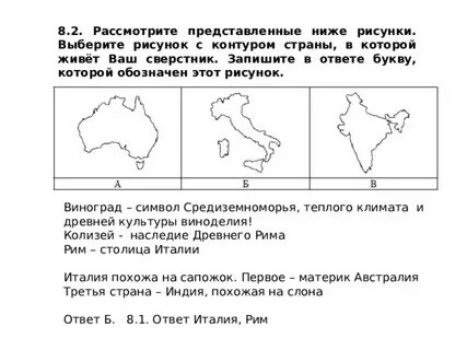 На рисунках представлены контуры