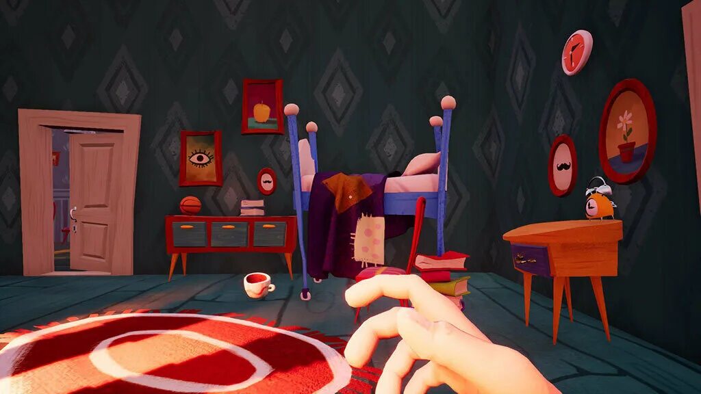 Hello 1 игра. Hello Neighbor игра. Дом соседа игра. Комната ￼ сосед. Привет сосед комнаты.